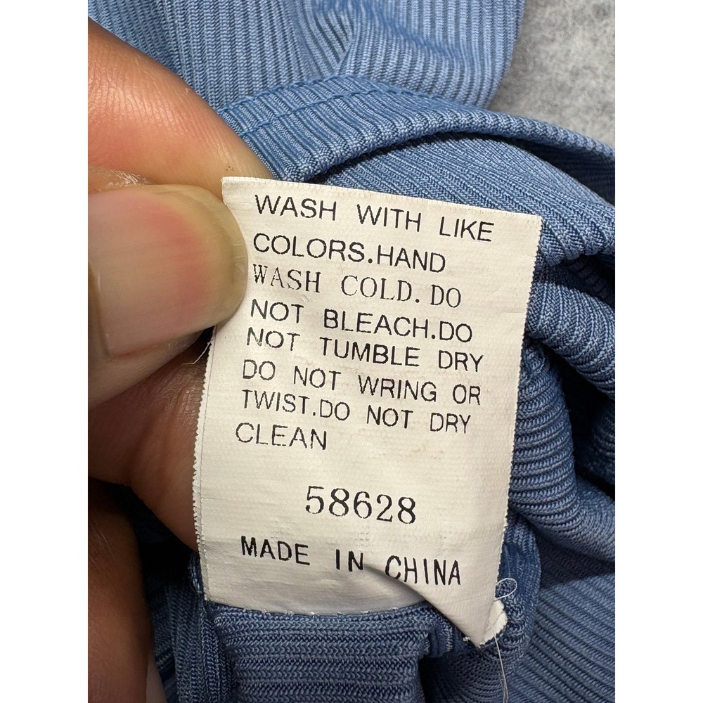 Ribbed Mock Neck Short Sleeve Romper Dusty Blue XS Athleisure Bodycon Jumpsuit - Picture 3 of 14
